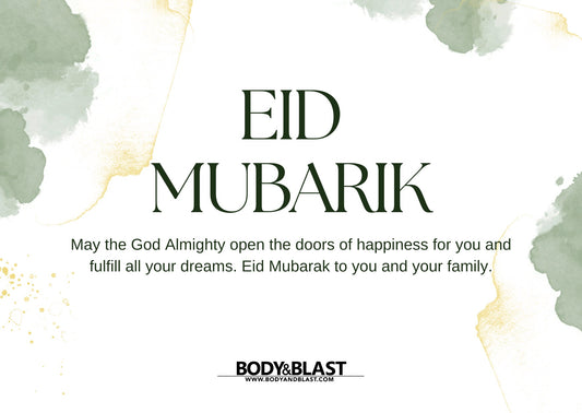 Body and Blast Eid Mubarik - Greeting Card Body and Blast Cards