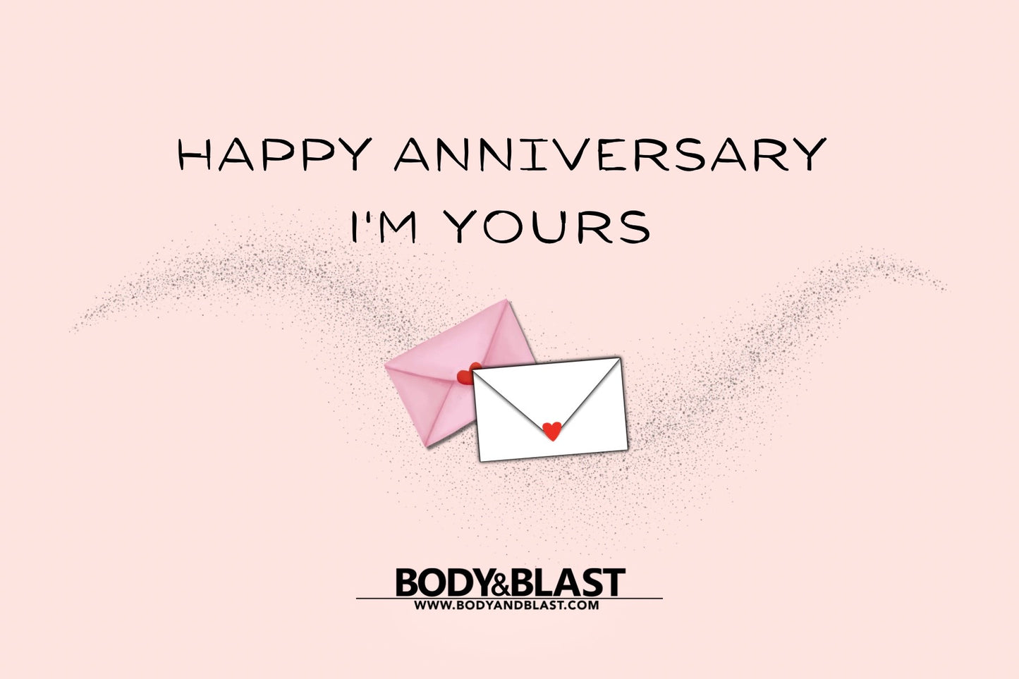 Body and Blast Happy Anniversary (pink) - Greeting Card Body and Blast Cards