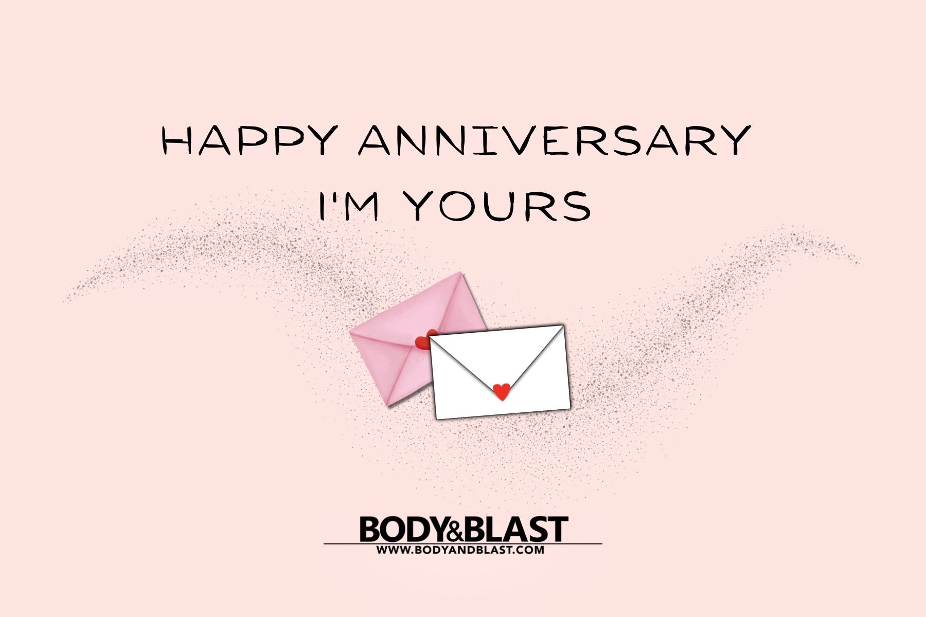 Body and Blast Happy Anniversary (pink) - Greeting Card Body and Blast Cards