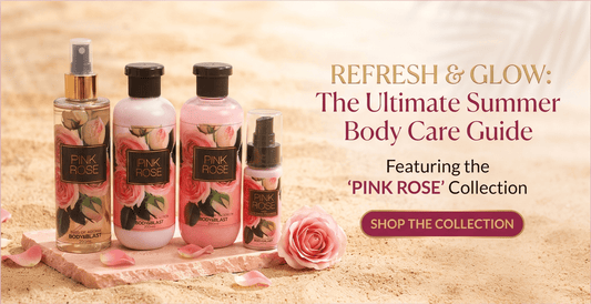 Body and Blast Pink Rose Gift Set for summer