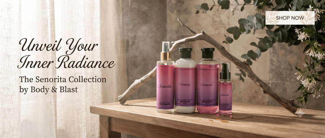 Discover the Senorita Collection by Body & Blast. Unveil your inner radiance with our luxury bath and body care essentials, crafted to refresh and nourish your skin. Shop now!