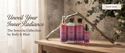 Discover the Senorita Collection by Body & Blast. Unveil your inner radiance with our luxury bath and body care essentials, crafted to refresh and nourish your skin. Shop now!