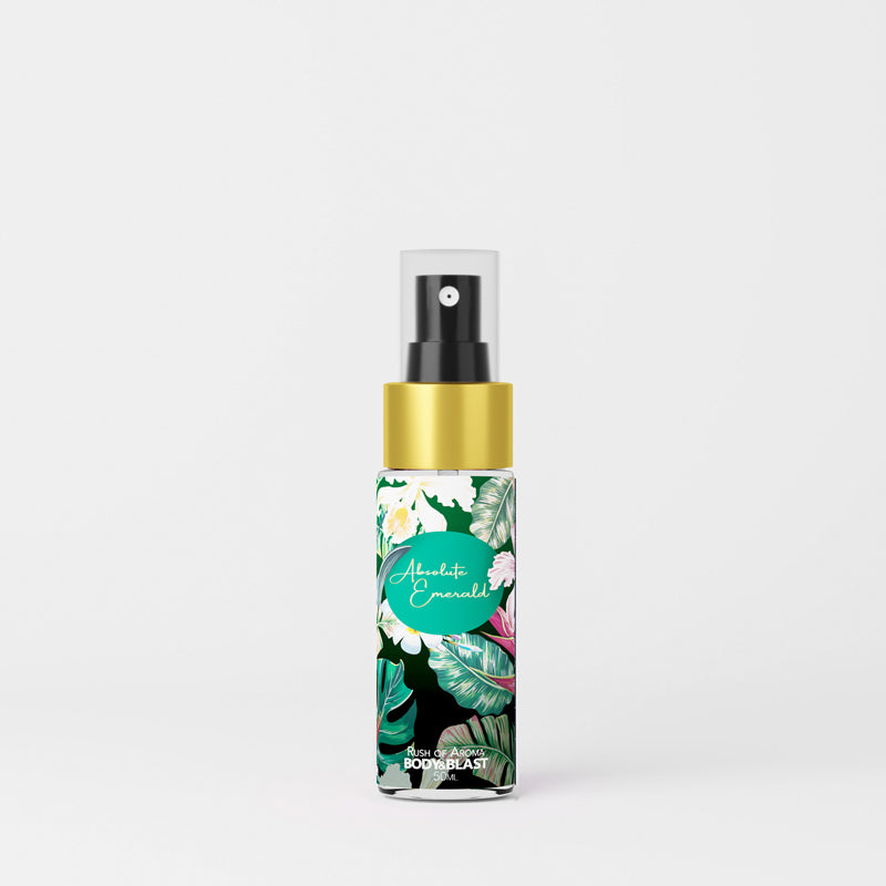 Body and Blast Mini Absolute Emerald Body Mist 50ml: Travel-size fragrance and perfume