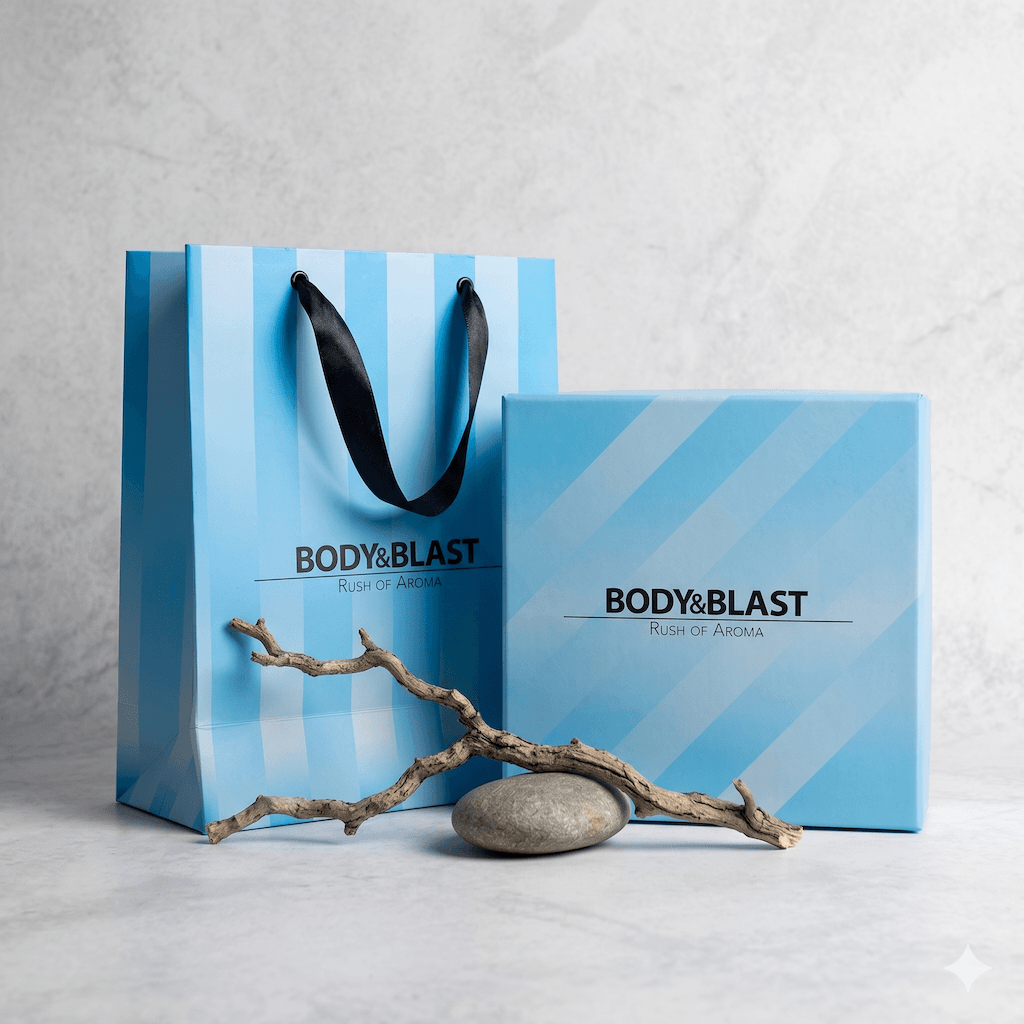 Body and Blast - Blue Gift Box & Bag (EMPTY BOX )