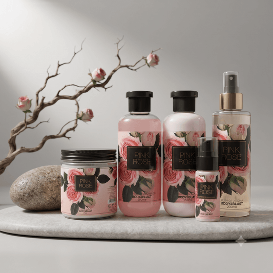 Cherry Pop bath and body gift set including lotion, mist, face wash and candle