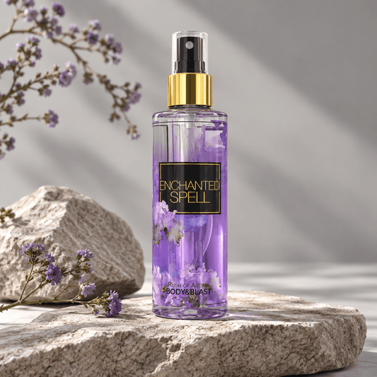 Fresh Purple bottles body mist for the young ladies in Pakistan