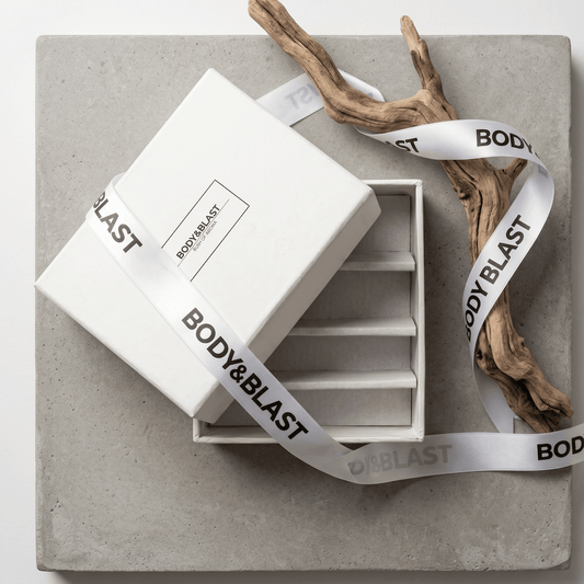 Body and Blast – Mini White Gift Box 4 bottles - (empty)