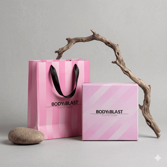 Body and Blast - Pink Gift Box & Bag (EMPTY BOX )