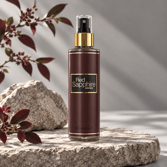 Red Sapphire niche body mist inspired by baccarat