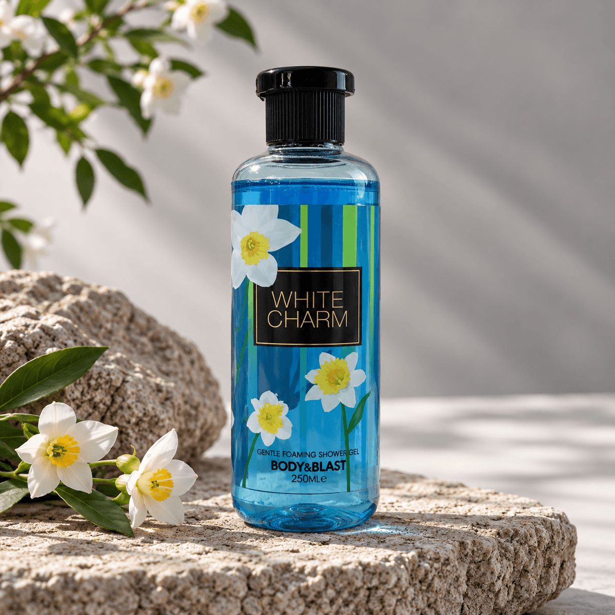 A niche fragrance shower gel 250ml blue gel in premium packing 