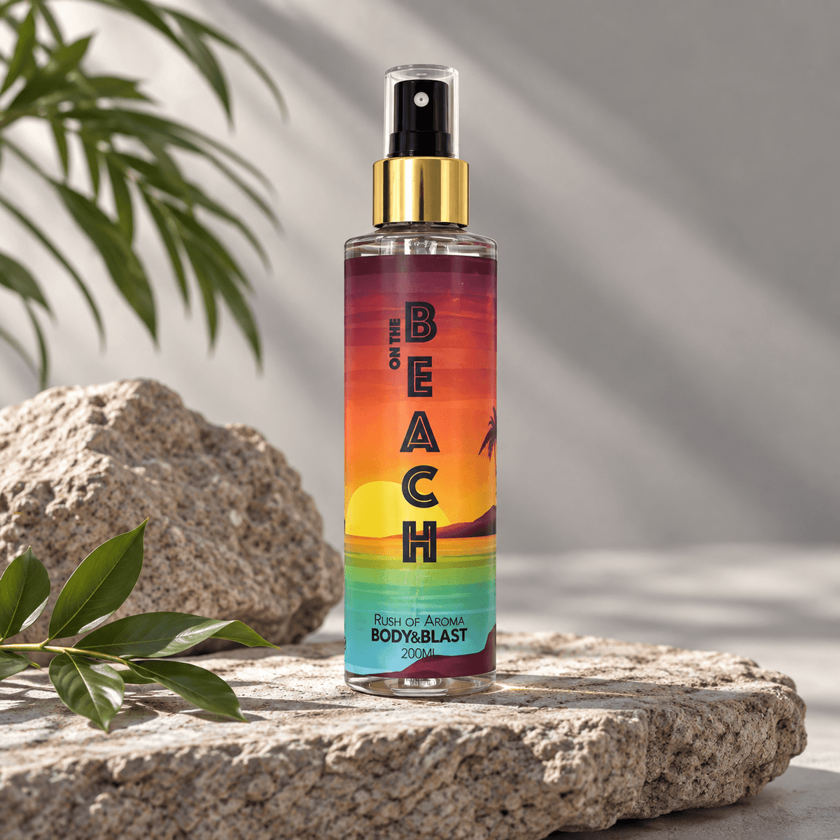 Perfect day on a beach with fruits and flowers body mist